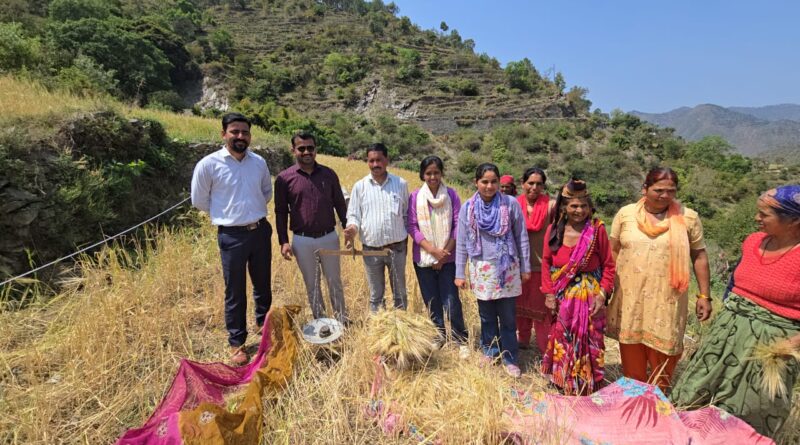 क्रॉप कटिंग कर फसलों की औसत उपज और उत्पादन के आंकड़ों का किया संकलन