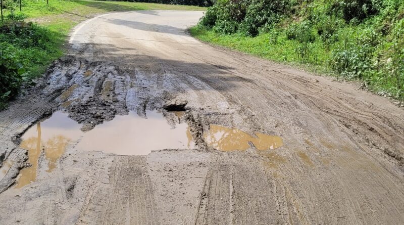 घटिया निर्माण की भेंट चढ़ा गुमखाल ऋषिकेश मोटर मार्ग