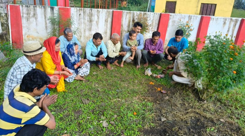 द्वारीखाल : श्रीराम मंदिर निर्माण के लिए भूमि पूजन संपन्न