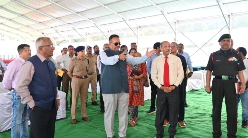 लैंसडाउन में शहीद सम्मान समारोह की तैयारियों का सैनिक कल्याण मंत्री ने लिया जायजा