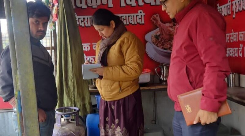 घरेलू गैस सिलेंडरों के दुरुपयोग पर सख्ती, 129 होटल–ढाबों की जांच में 19 मामलों में 43,700 रुपये जुर्माना