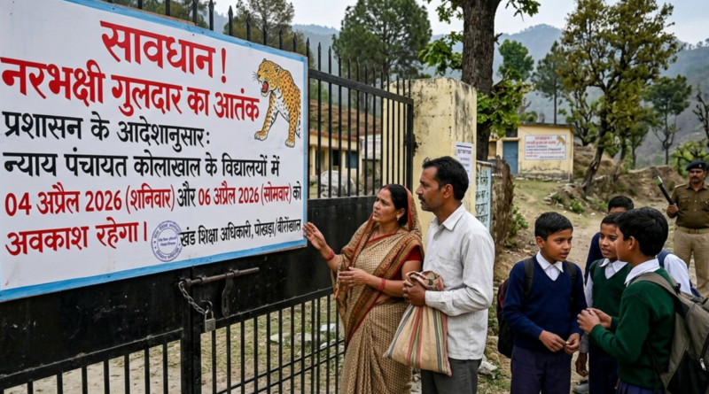 नरभक्षी गुलदार का आतंक, पोखड़ा और बीरोंखाल क्षेत्र के विद्यालयों में अवकाश घोषित