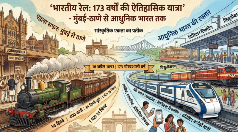 173 साल की हुई भारतीय रेल: मुंबई-ठाणे की पहली यात्रा से आधुनिक भारत की रफ्तार तक