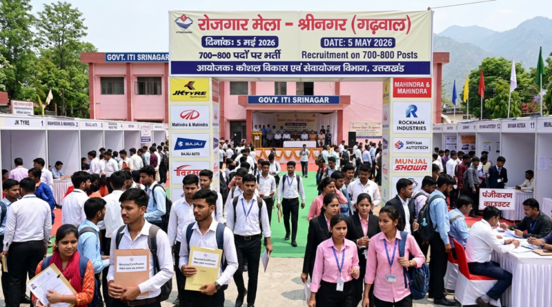 श्रीनगर में 5 मई को लगेगा रोजगार मेला, 700–800 पदों पर भर्ती की संभावना