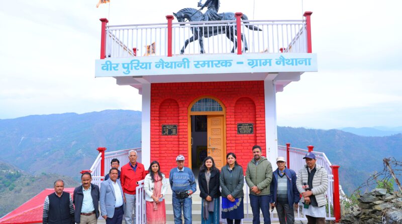 घंडियाल में वीर पुरिया नैथानी स्मारक का डीएम ने किया निरीक्षण, विकास व प्रचार-प्रसार के दिए निर्देश