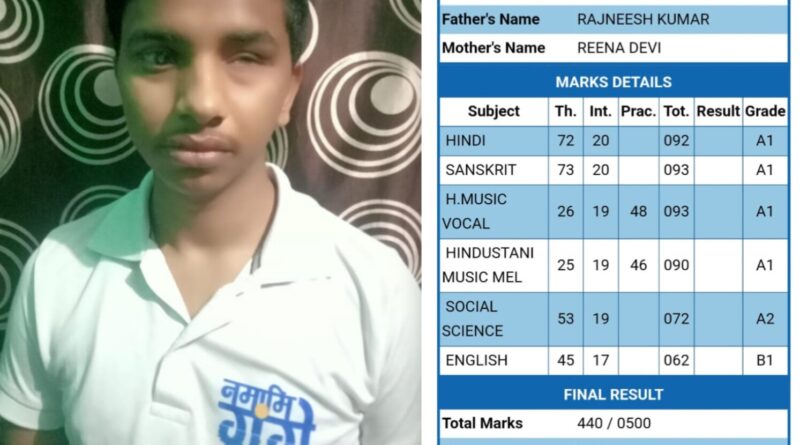 नेत्रहीन छात्र शिवांश ने रचा सफलता का स्वर्णिम अध्याय, हाईस्कूल में 88% अंक हासिल