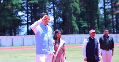 मुख्यमंत्री पुष्कर सिंह धामी पौड़ी पहुंचे, रांसी हेलीपैड पर हुआ भव्य स्वागत