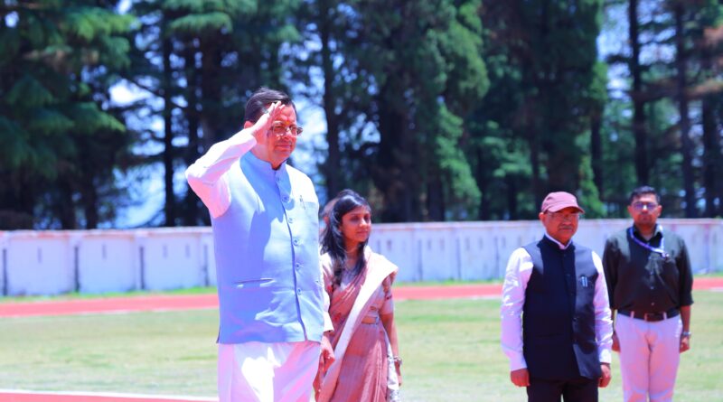 मुख्यमंत्री पुष्कर सिंह धामी पौड़ी पहुंचे, रांसी हेलीपैड पर हुआ भव्य स्वागत