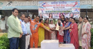 ब्लॉक स्तरीय क्रीड़ा प्रतियोगिता में खिलाड़ियों ने दिखाया दमखम